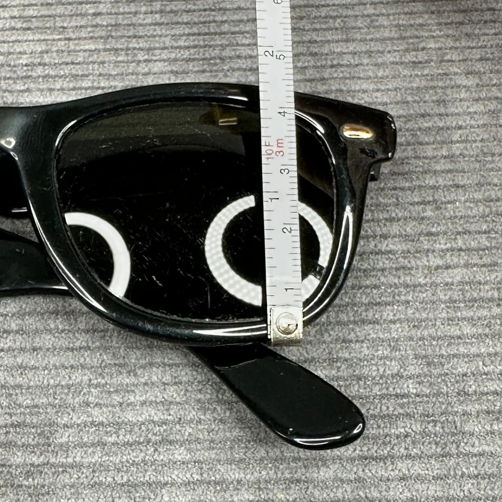 Pacific Eye Sunglasses Made in France Black Wayfarer Gold Detail Vintage Style